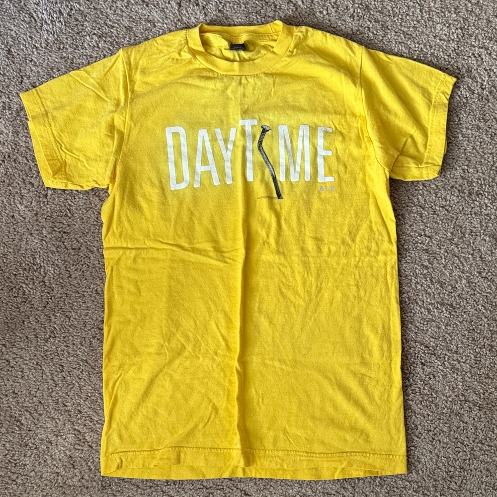 Tultex Yellow Short Sleeve Tee with 'DAYTIME' Graphic